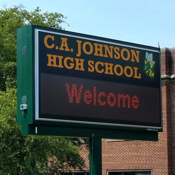 School Sign for C A Johnson Prep Academy