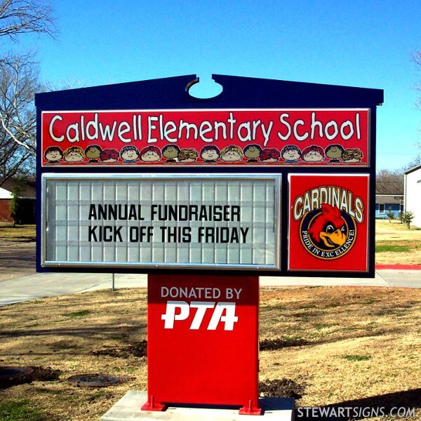 School Sign for Caldwell Elementary School