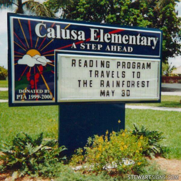 School Sign for Calusa Elementary