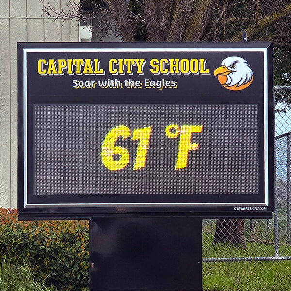 School Sign for Capital City School