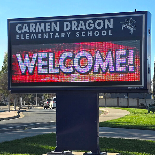 School Sign for Carmen Dragon Elementary School