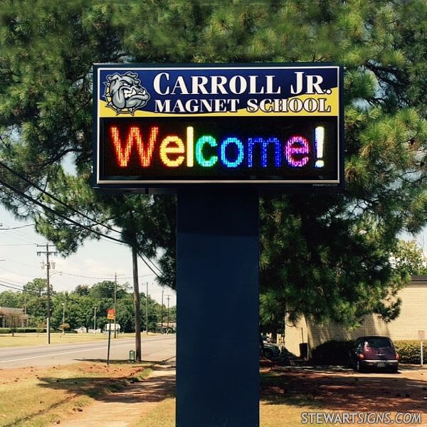 School Sign for Carroll Junior High School