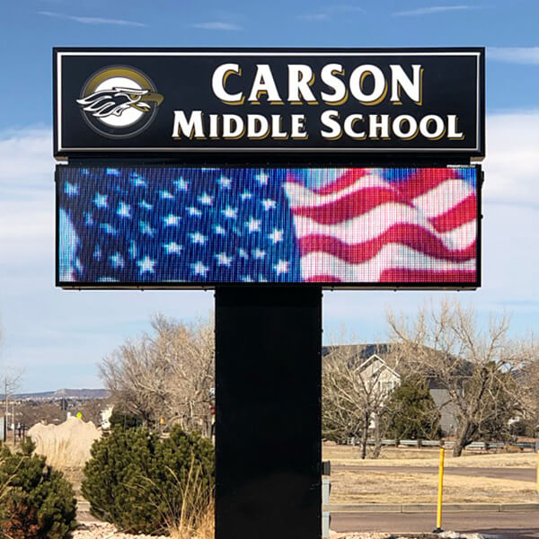 School Sign for Carson Middle School