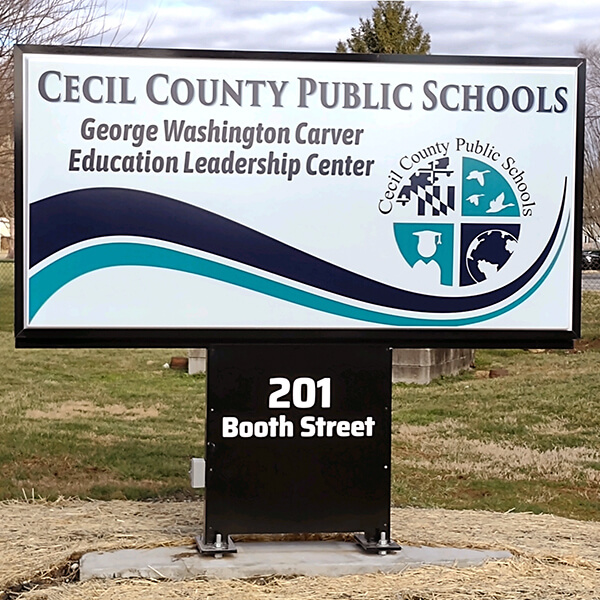 School Sign for Cecil County Public Schools