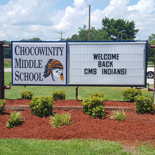 School Sign for Chocowinity Middle School