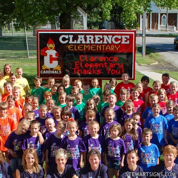 School Sign for Clarence Accelerated Elementary School