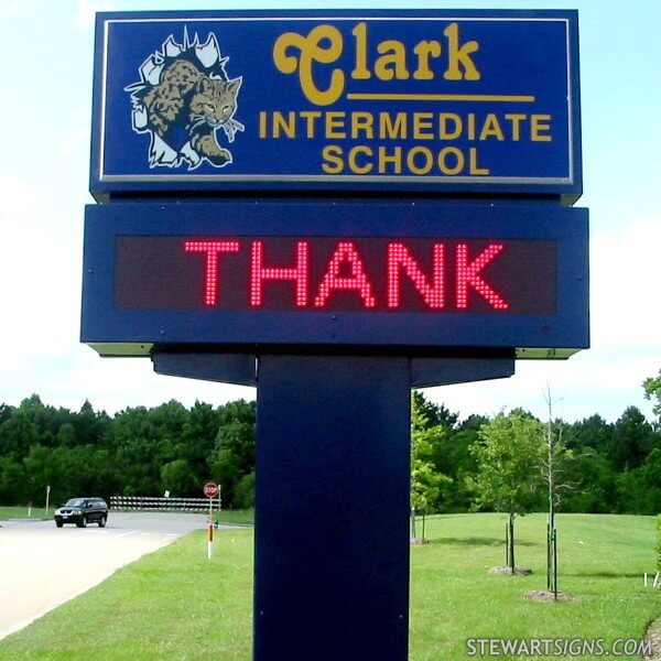 School Sign for Clark Intermediate School