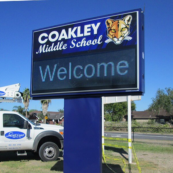 School Sign for Coakley Middle School