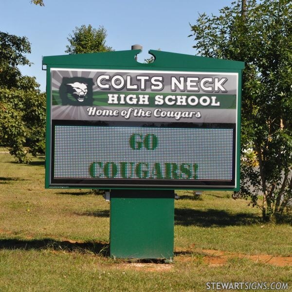 School Sign for Colts Neck High School