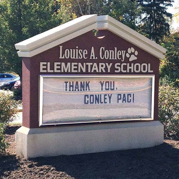 School Sign for Louise Conley Elementary School