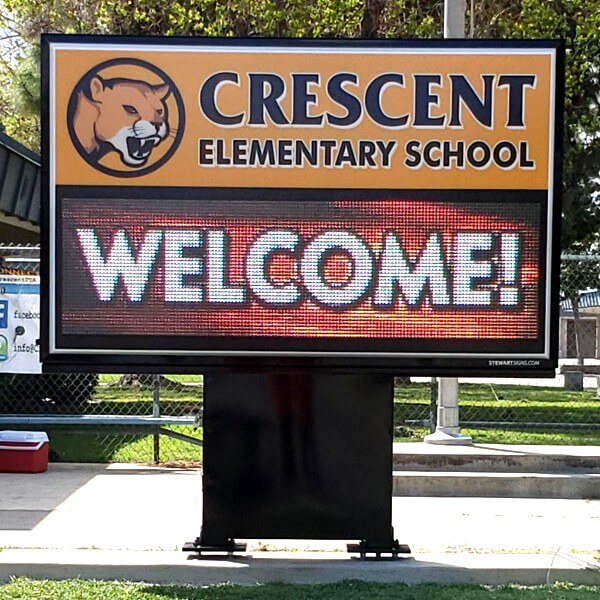 School Sign for Crescent Elementary School