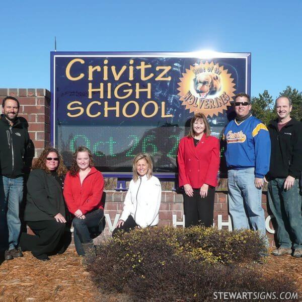 School Sign for Crivitz High School