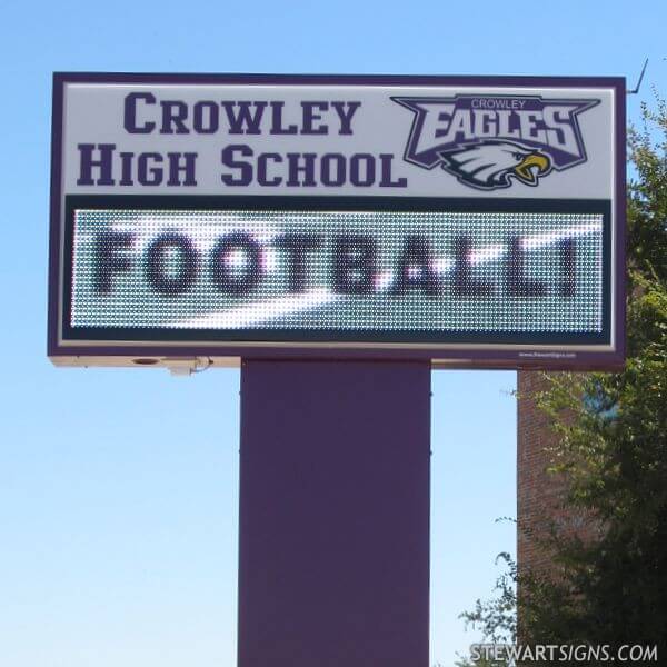 School Sign for Crowley High School