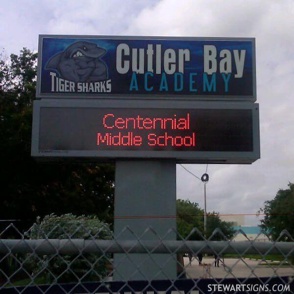 School Sign for Cutler Bay Academy