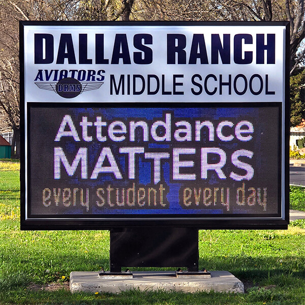 School Sign for Dallas Ranch Middle School