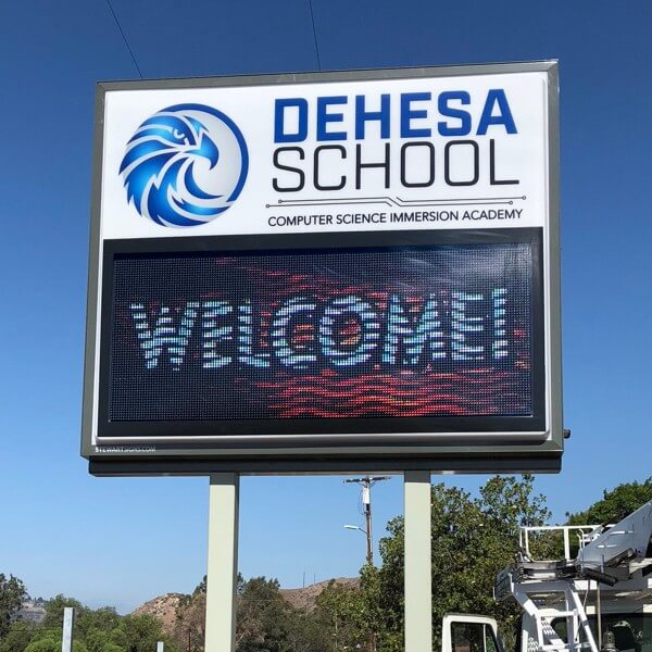 School Sign for Dehesa Elementary