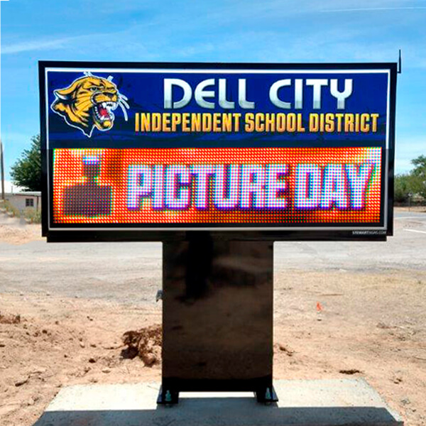 School Sign for Dell City Independent School District