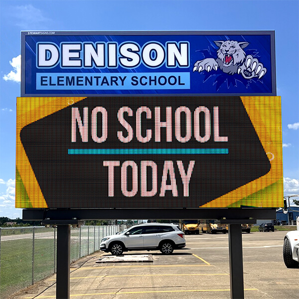 School Sign for Denison Elementary School