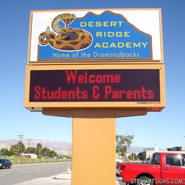 School Sign for Desert Ridge Academy