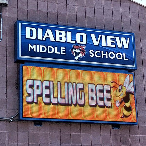 School Sign for Diablo View Middle School