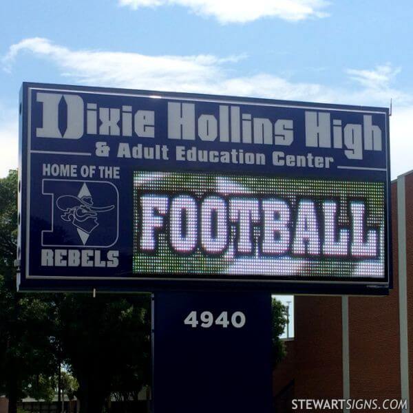 School Sign for Dixie Hollins High School