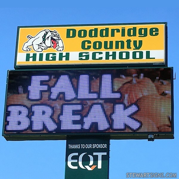 School Sign for Doddridge County High School