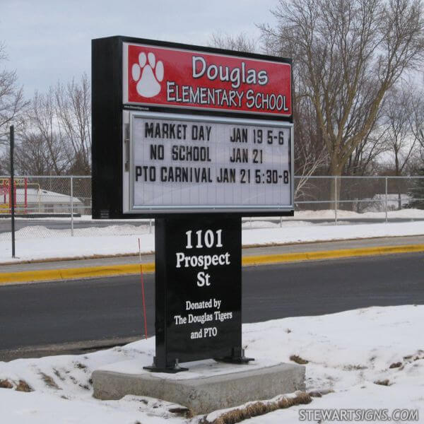 School Sign for Douglas Elementary School