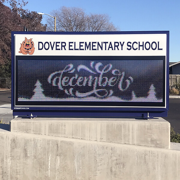 School Sign for Dover Elementary