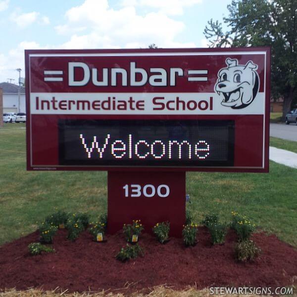 School Sign for Dunbar Intermediate School