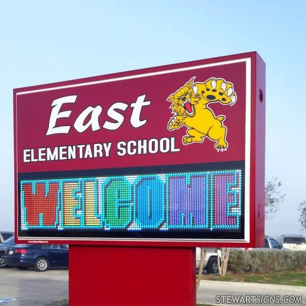 School Sign for East Elementary School