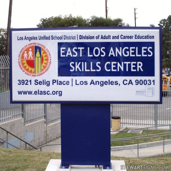 School Sign for East Los Angeles Skills Center