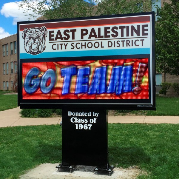 School Sign for East Palestine High School