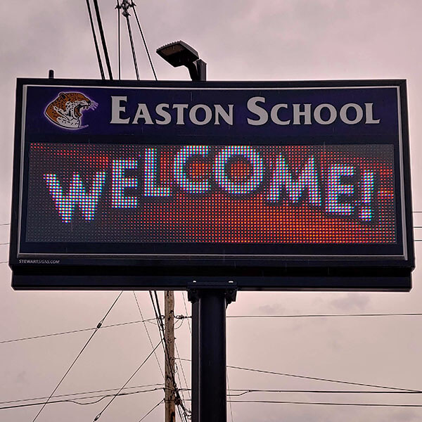 School Sign for Easton School District 28