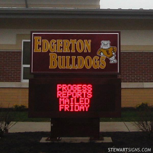 School Sign for Edgerton Local Schools