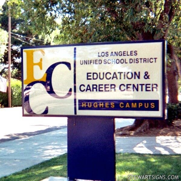 School Sign for El Camino Real Education and Career Center