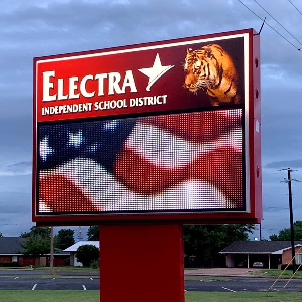 School Sign for Electra Independent School District