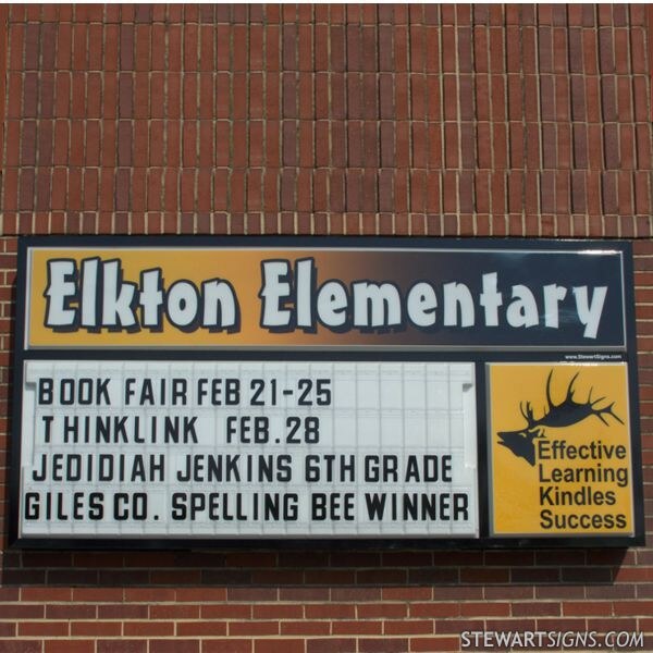 School Sign for Elkton Elementary School
