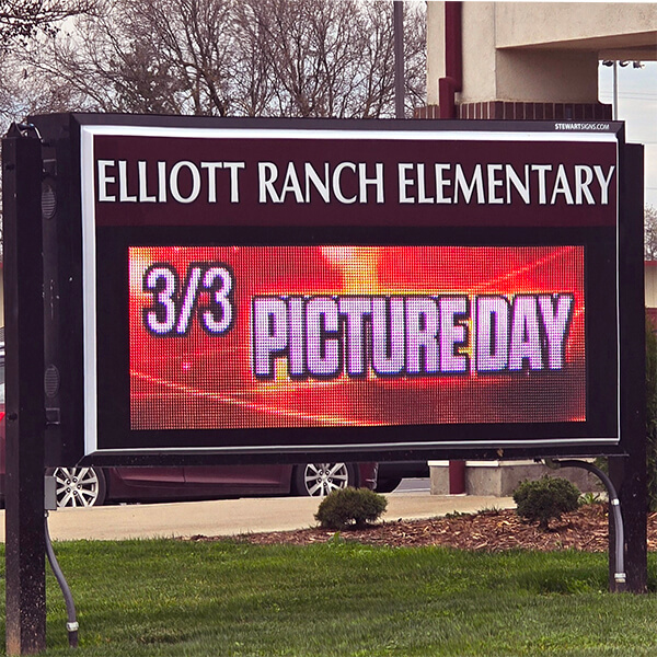 School Sign for Elliott Ranch Elementary School
