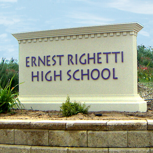 School Sign for Ernest Righetti High School