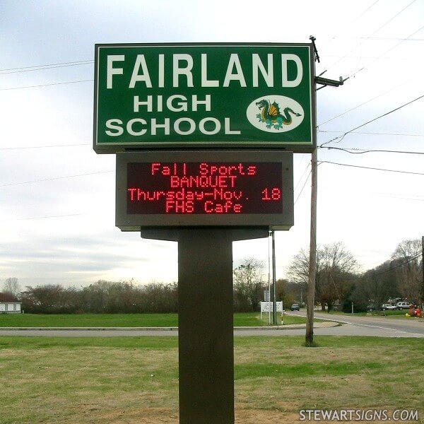 School Sign for Fairland High School