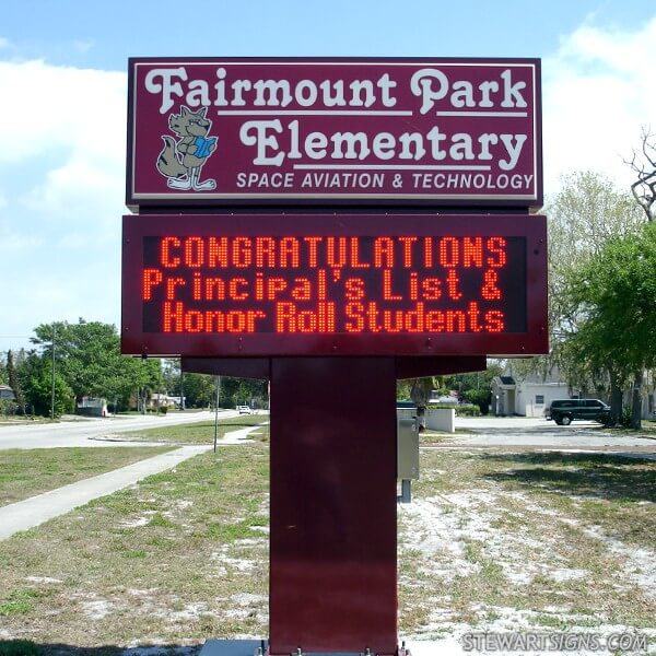 School Sign for Fairmount Park Elementary