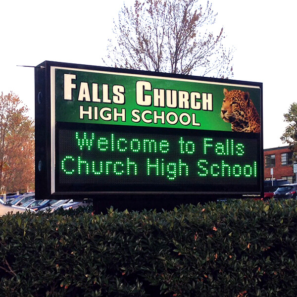 School Sign for Falls Church High School