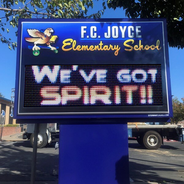 School Sign for Frederick Joyce Elementary