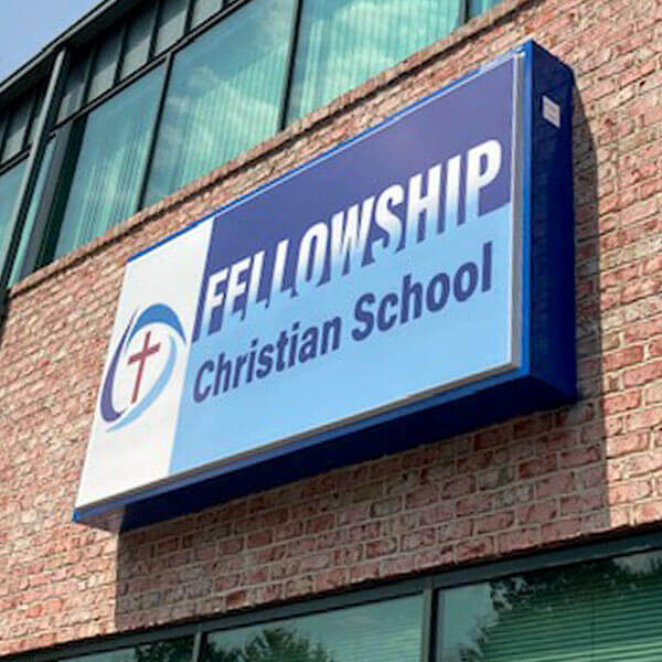 School Sign for Fellowship Christian School