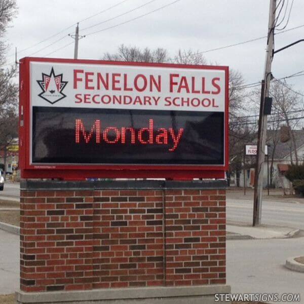 School Sign for Fenelon Falls Secondary School