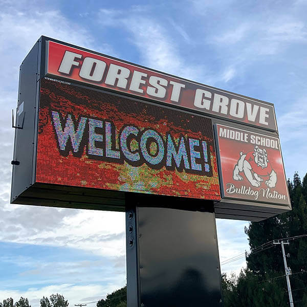 School Sign for Forest Grove Middle School