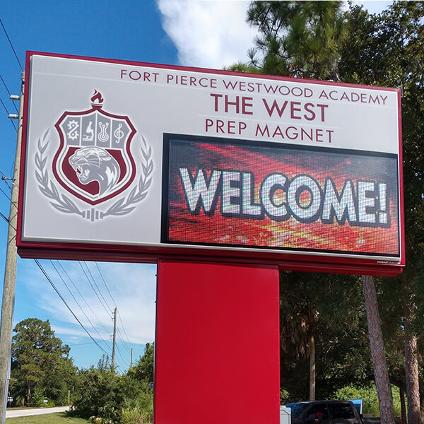 School Sign for Fort Pierce Westwood High School