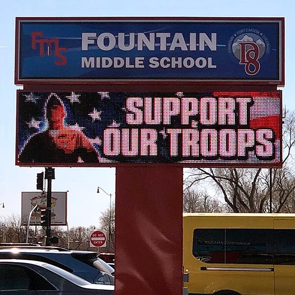 School Sign for Fountain Middle School