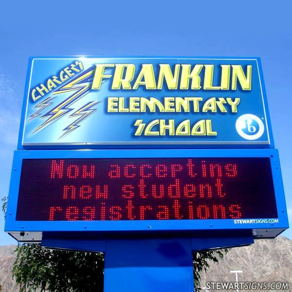 School Sign for Franklin Elementary