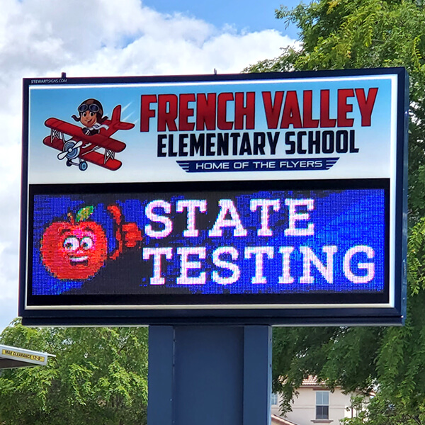 School Sign for French Valley Elementary School